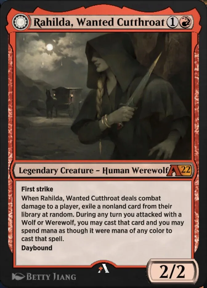 Rahilda, Wanted Cutthroat // Rahilda, Feral Outlaw Front Face