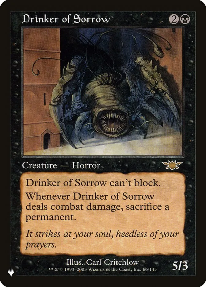Drinker of Sorrow Front Face