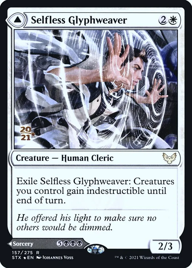 Selfless Glyphweaver // Deadly Vanity Front Face