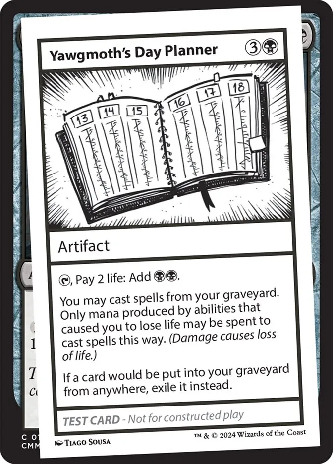 Yawgmoth's Day Planner Front Face