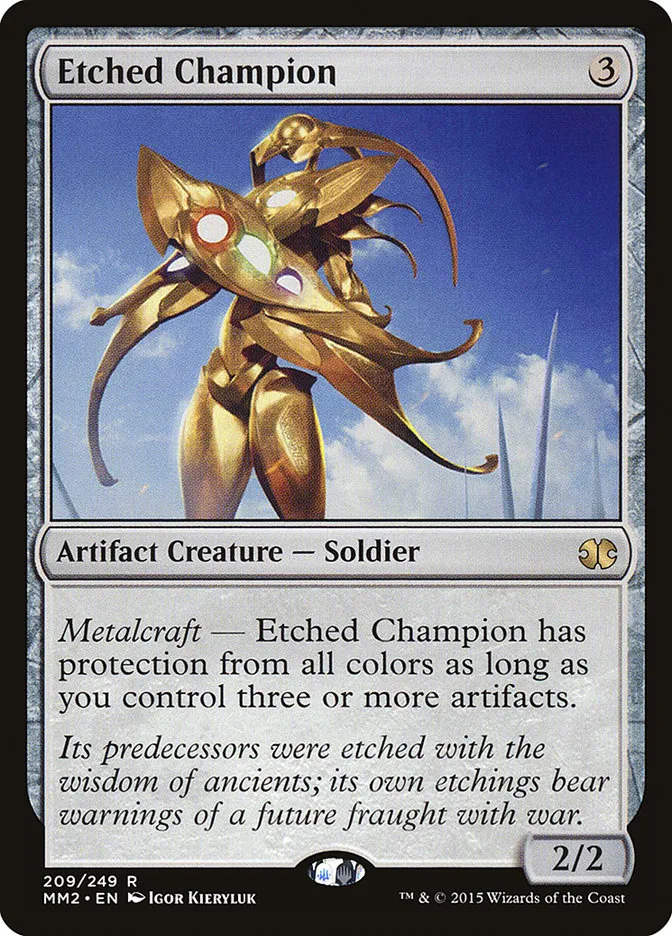 Etched Champion Front Face