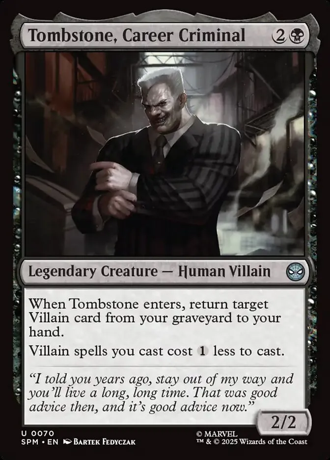 Tombstone, Career Criminal Front Face