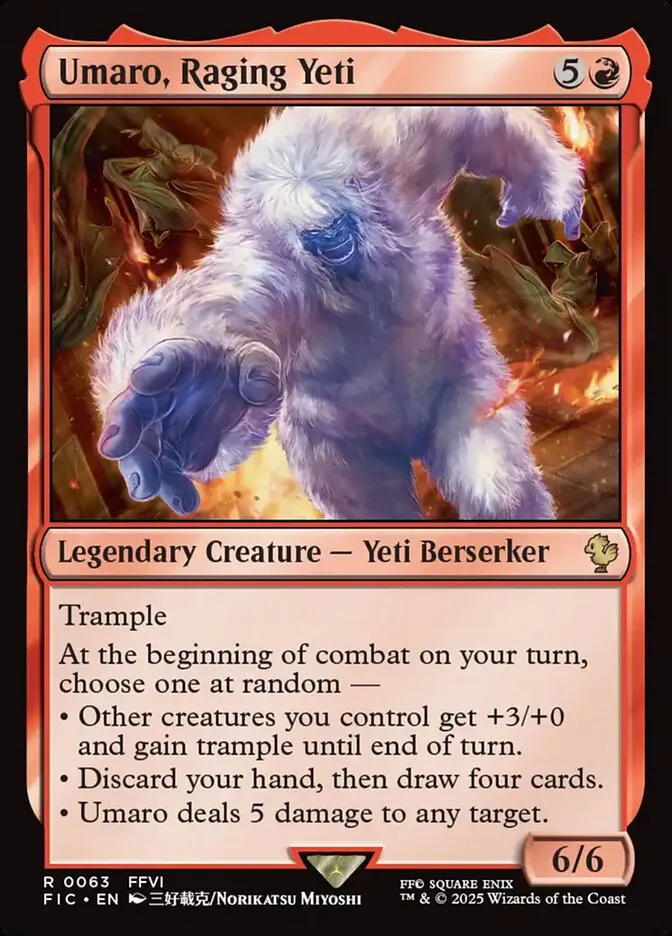 Umaro, Raging Yeti Front Face
