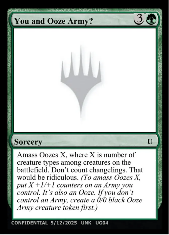 You and Ooze Army? Front Face