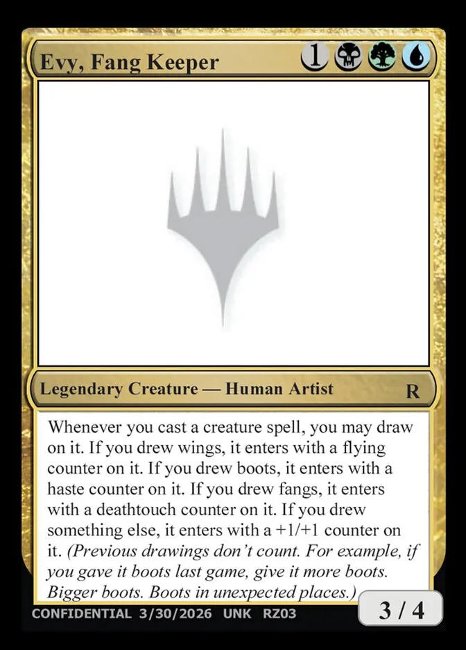 Evy, Fang Keeper Front Face