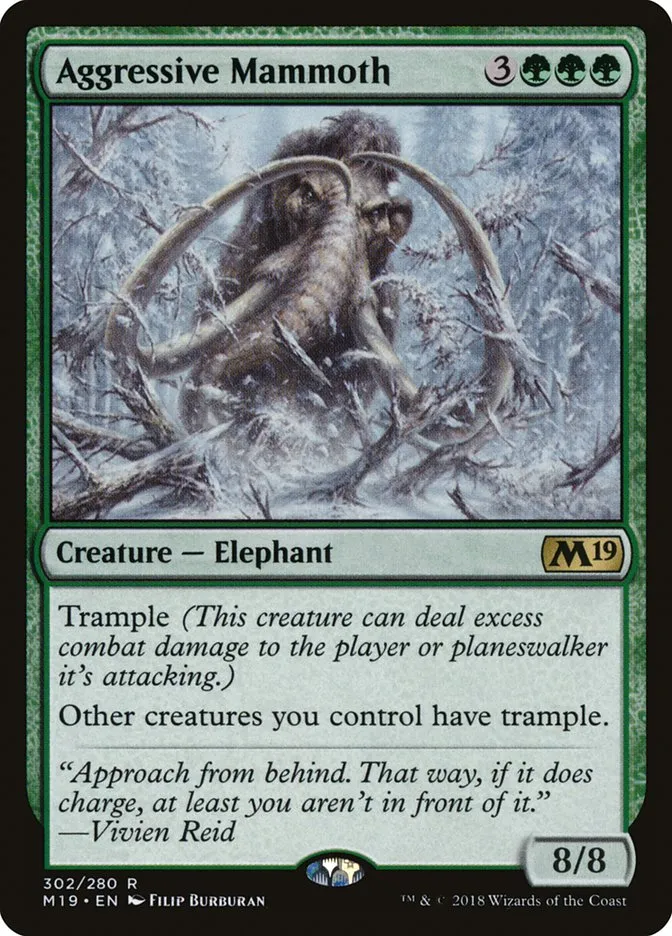 Aggressive Mammoth Front Face
