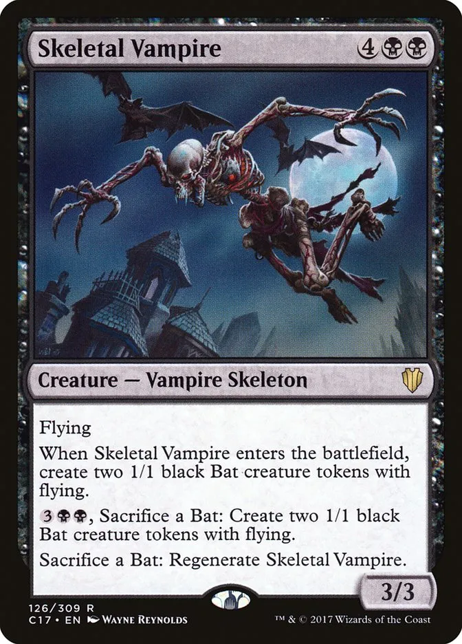 Skeletal Vampire Front Face