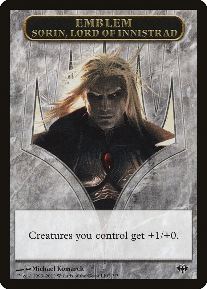 Sorin, Lord of Innistrad Emblem Front Face