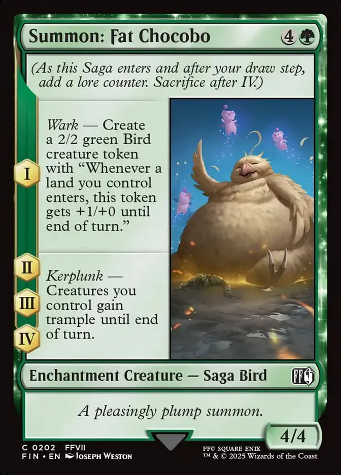 Summon: Fat Chocobo Front Face