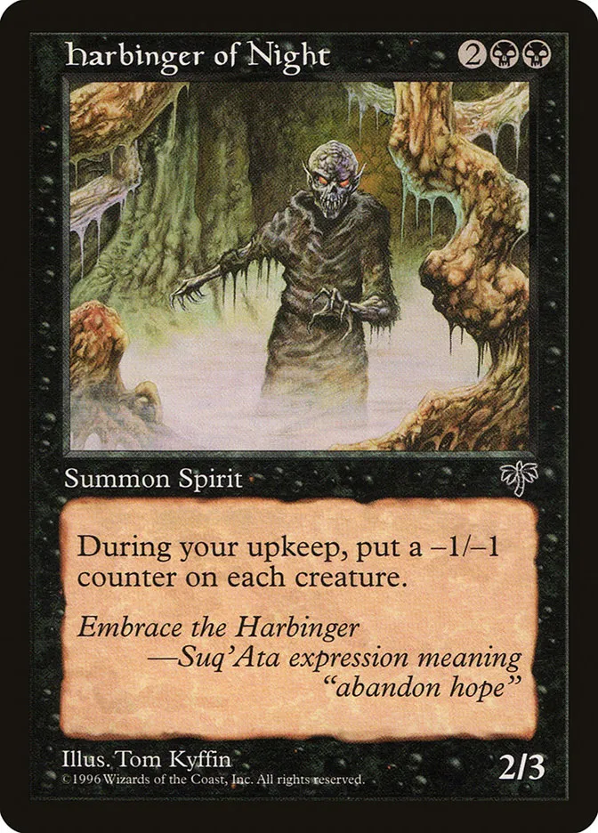 Harbinger of Night Front Face