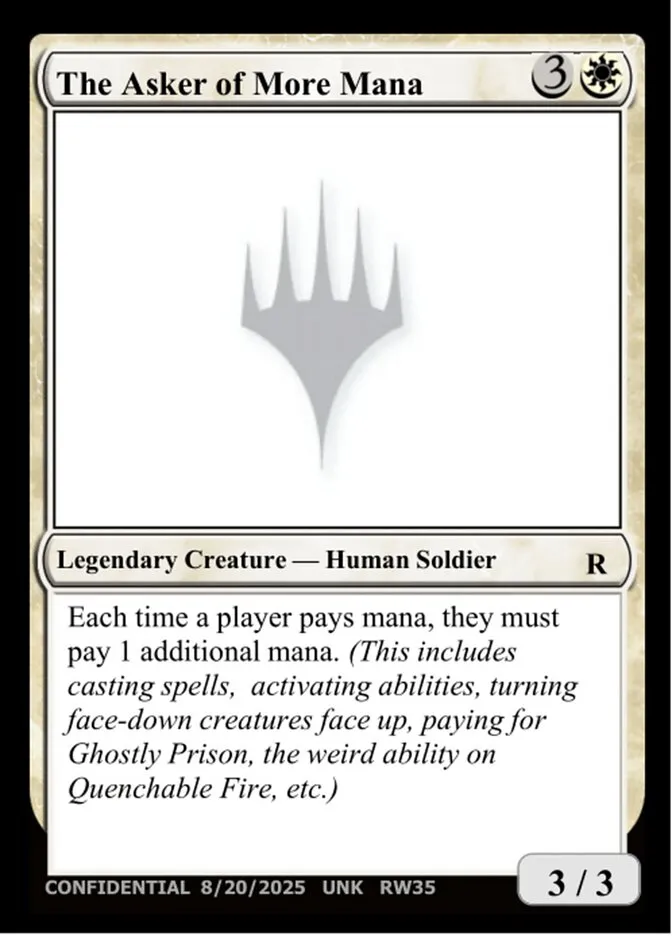 The Asker of More Mana Front Face