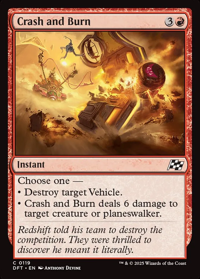 Crash and Burn Front Face