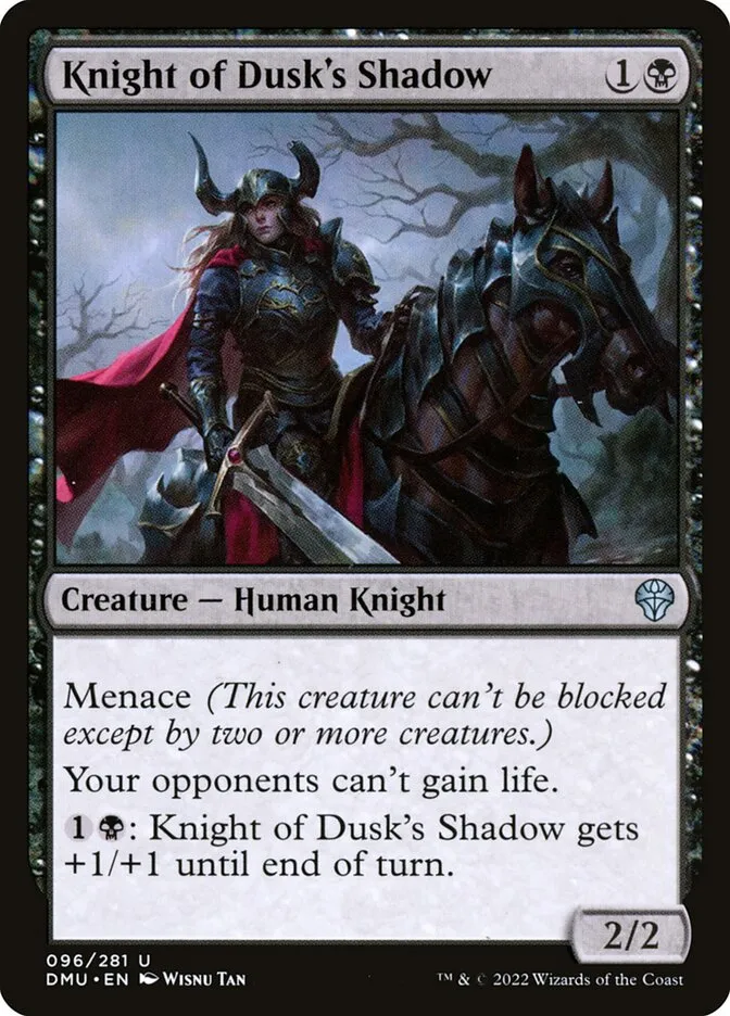 Knight of Dusk's Shadow Front Face