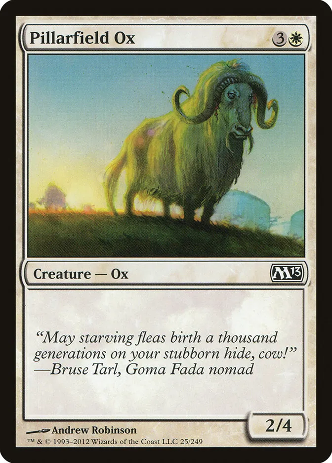 Pillarfield Ox Front Face