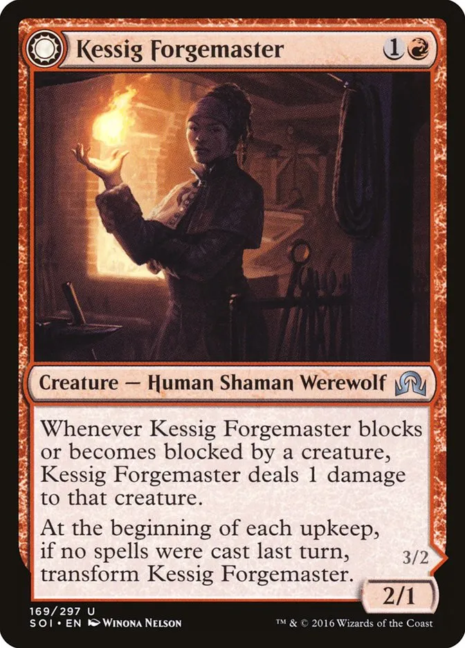 Kessig Forgemaster // Flameheart Werewolf Front Face