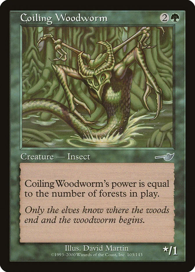 Coiling Woodworm Front Face