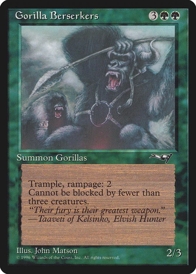 Gorilla Berserkers Front Face