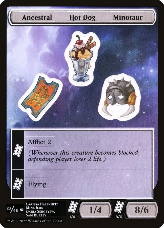 Ancestral Hot Dog Minotaur Front Face