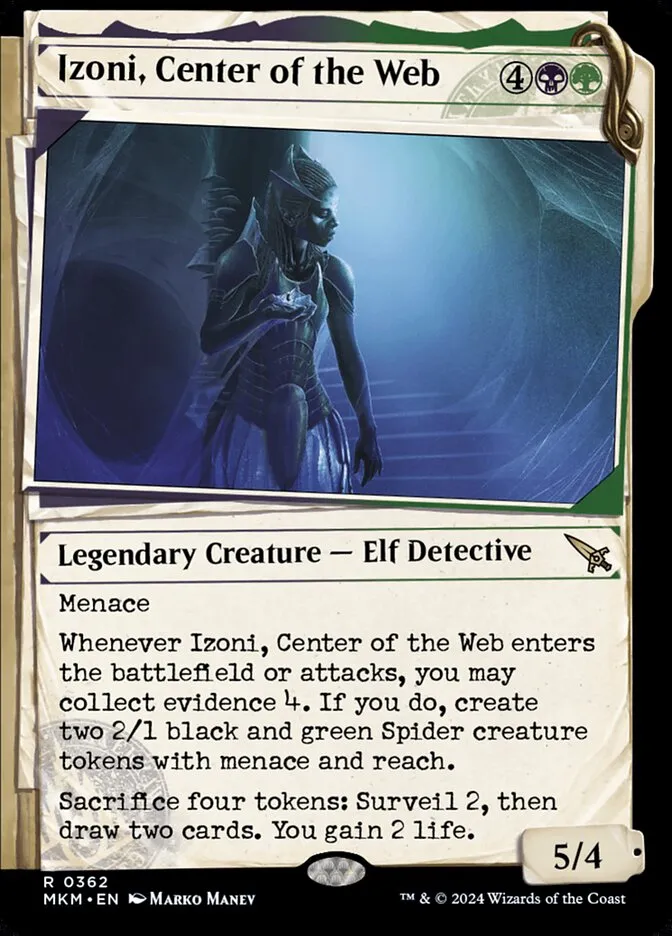 Izoni, Center of the Web Front Face