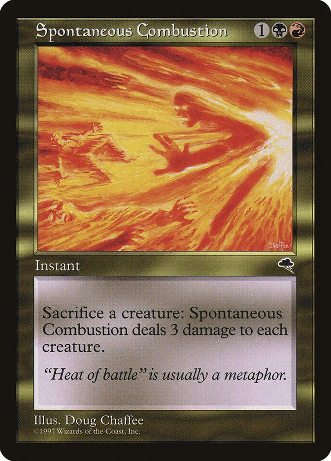 Spontaneous Combustion Front Face