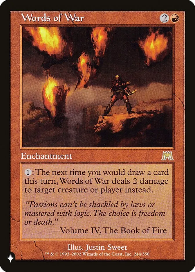 Words of War Front Face