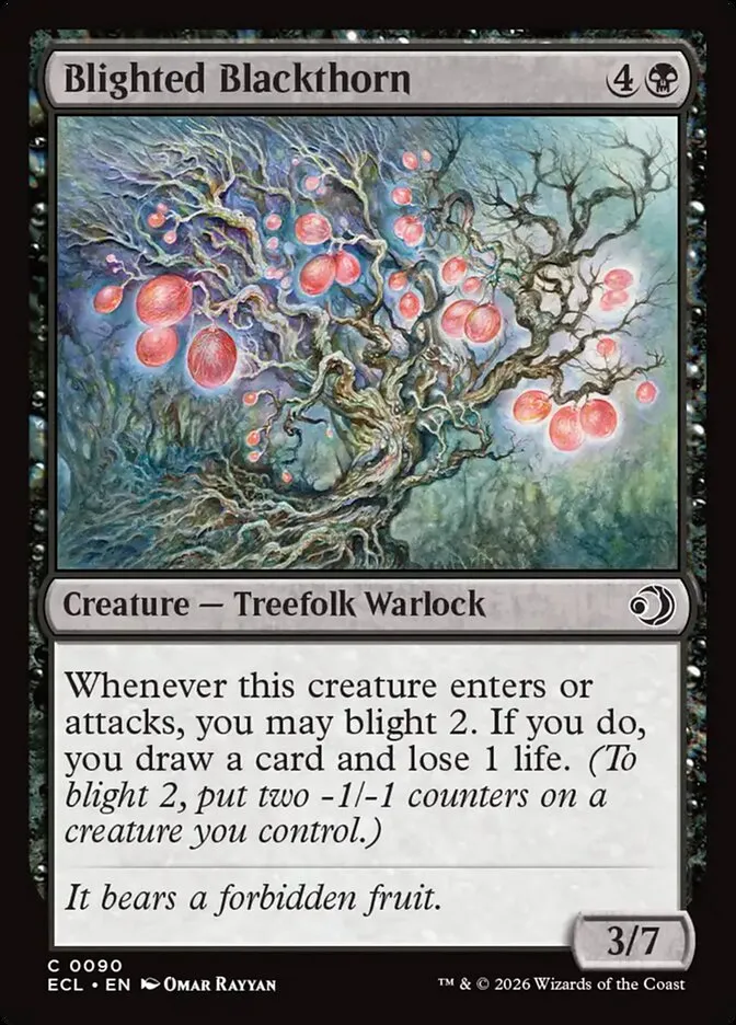 Blighted Blackthorn Front Face
