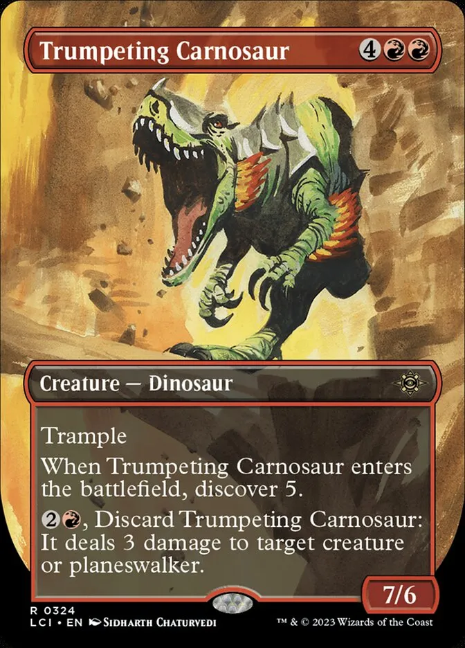 Trumpeting Carnosaur Front Face