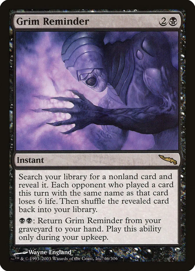 Grim Reminder Front Face