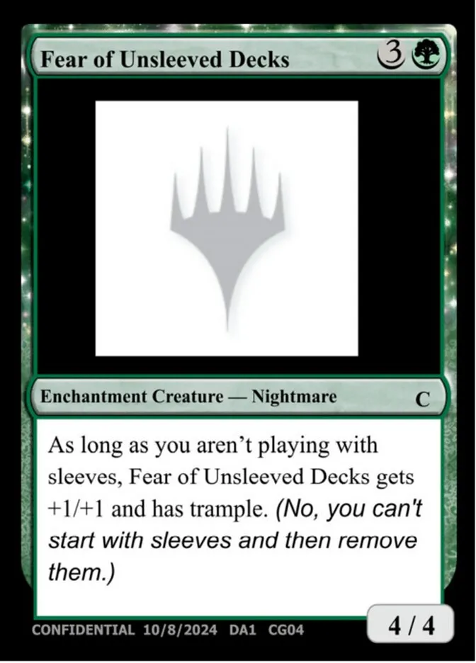 Fear of Unsleeved Decks Front Face
