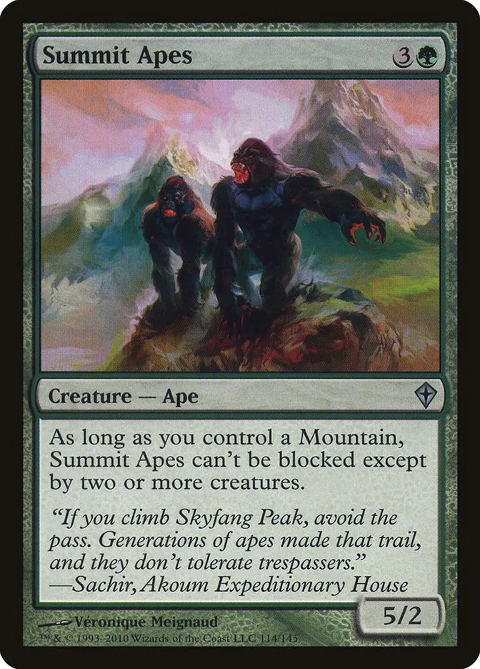 Summit Apes Front Face