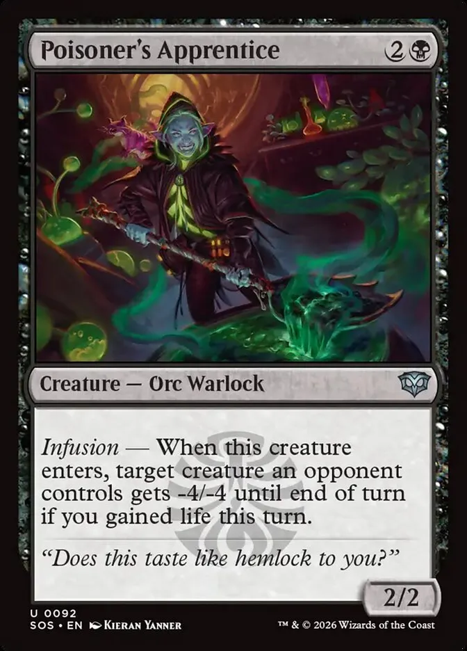 Poisoner's Apprentice Front Face