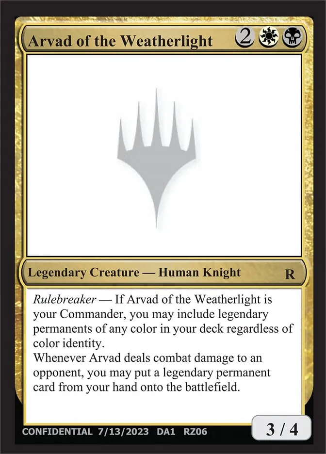 Arvad of the Weatherlight Front Face