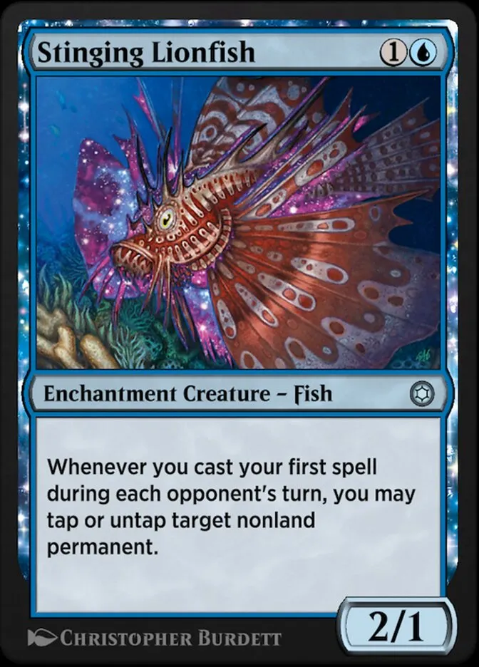 Stinging Lionfish Front Face