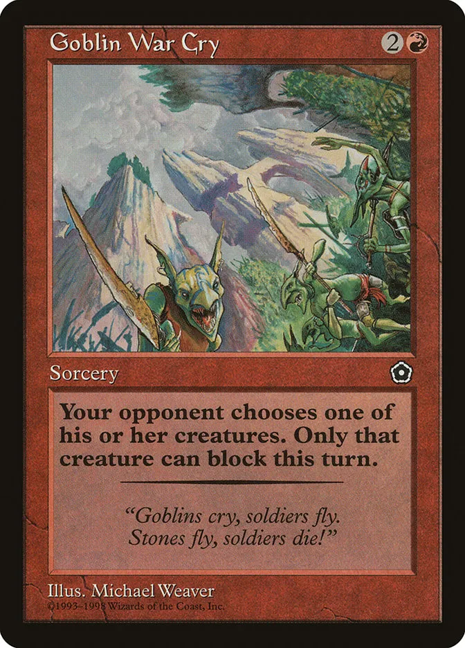Goblin War Cry Front Face