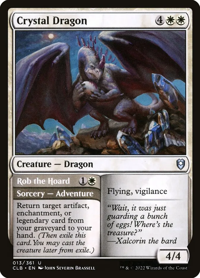 Crystal Dragon // Rob the Hoard Front Face