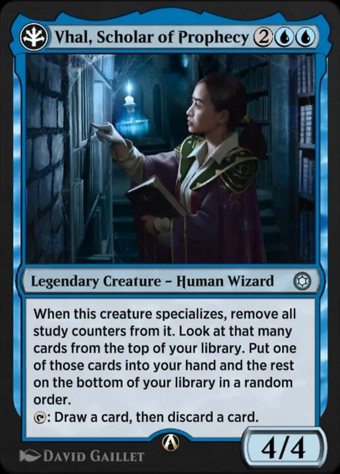 Vhal, Scholar of Prophecy Front Face
