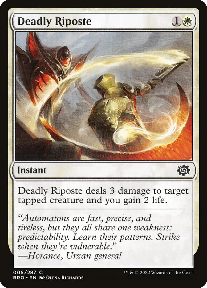 Deadly Riposte Front Face