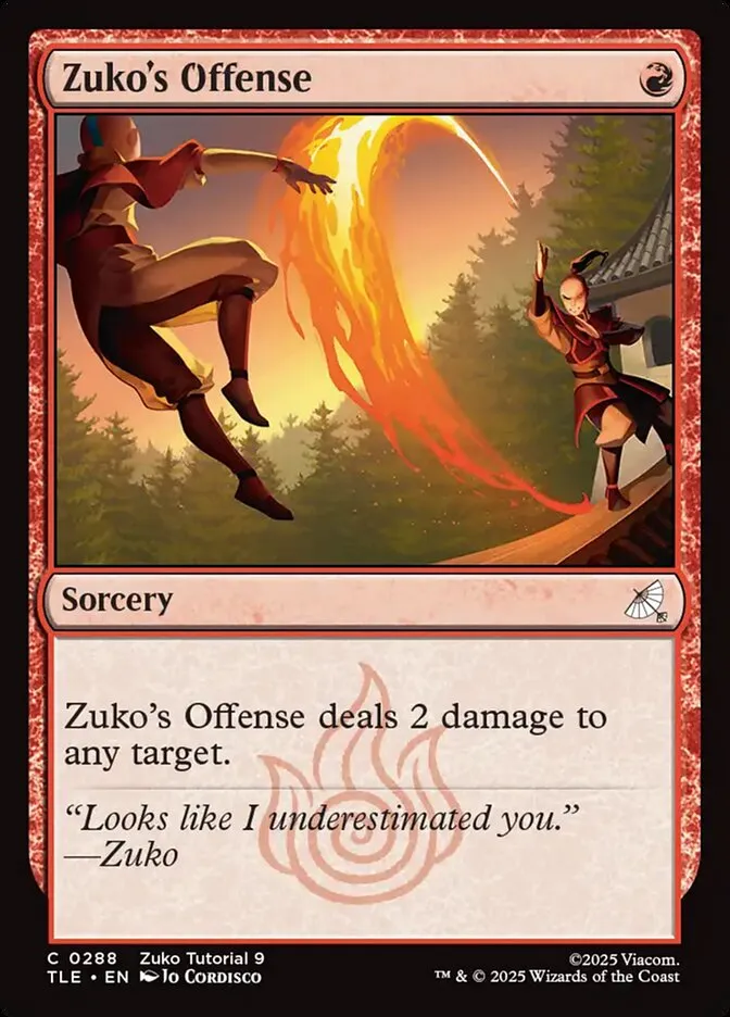 Zuko's Offense Front Face