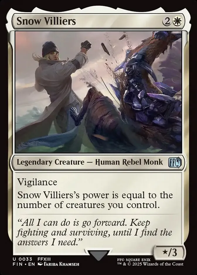 Snow Villiers Front Face