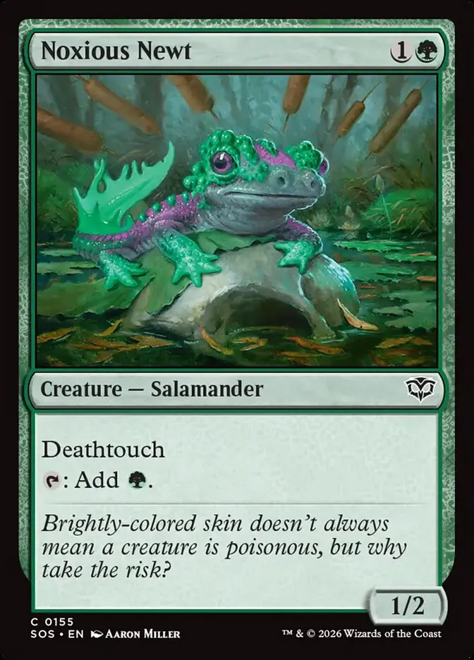 Noxious Newt Front Face