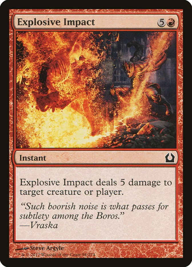 Explosive Impact Front Face