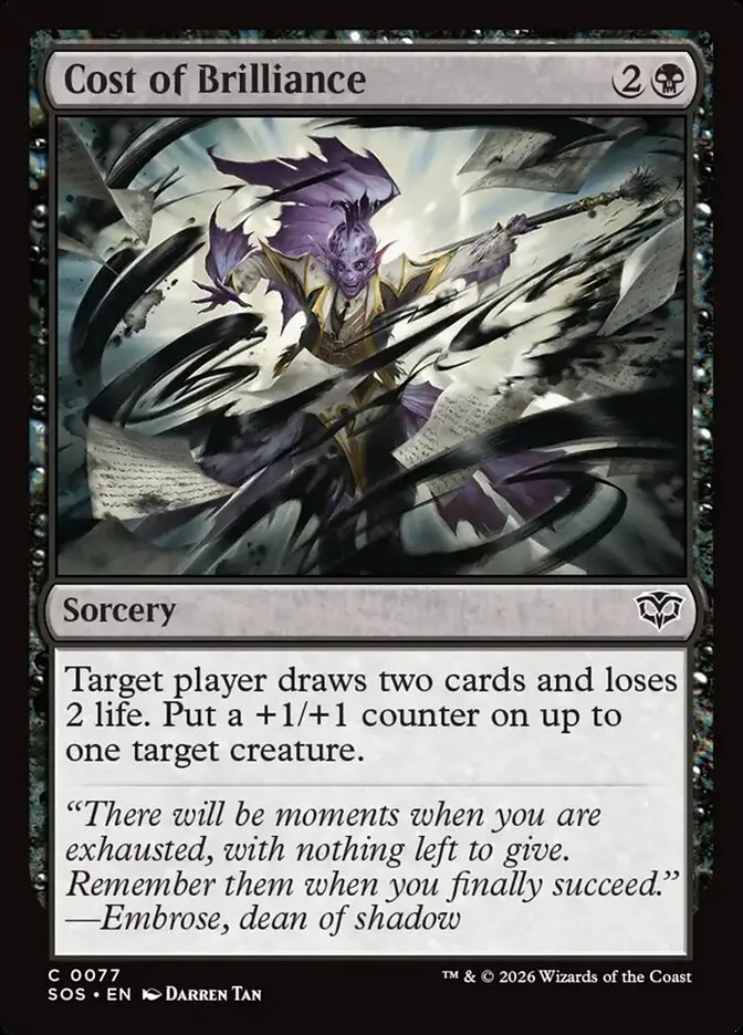 Cost of Brilliance Front Face