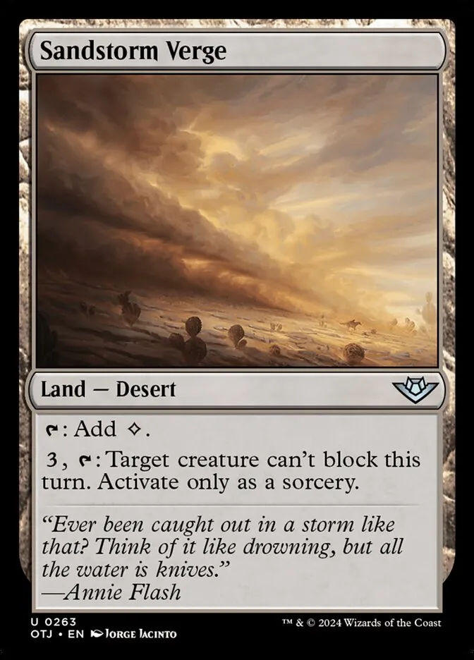 Sandstorm Verge Front Face