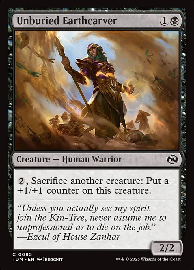 Unburied Earthcarver Front Face