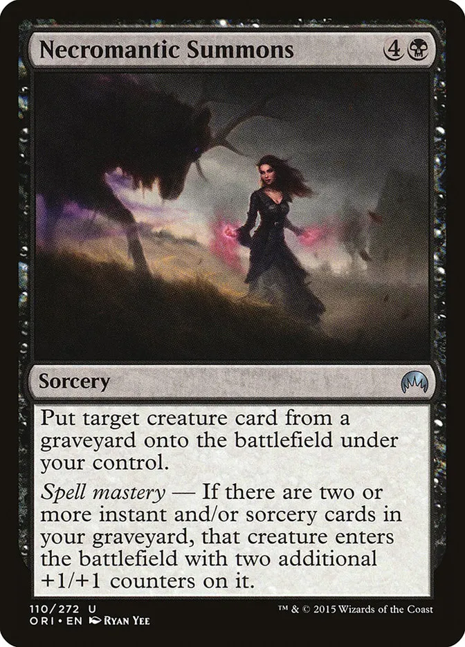 Necromantic Summons Front Face