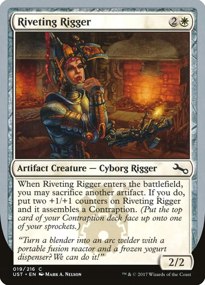 Riveting Rigger Front Face
