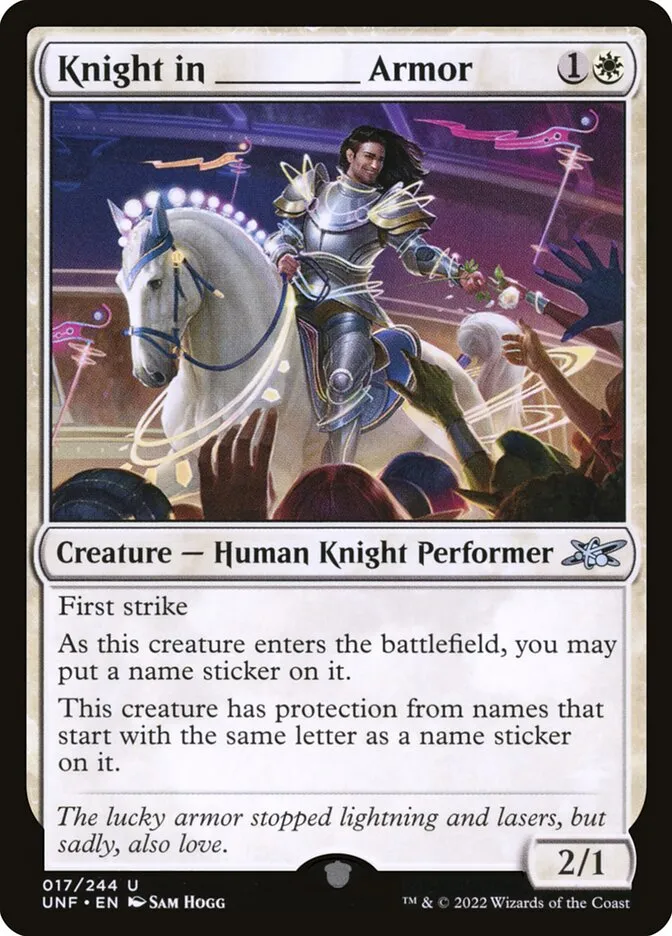 Knight in _____ Armor Front Face