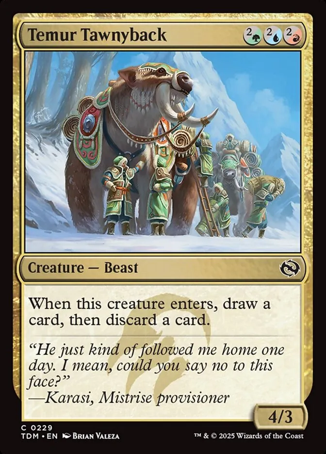 Temur Tawnyback Front Face