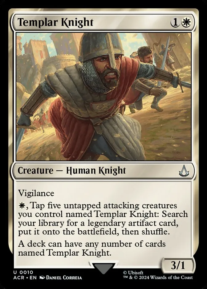 Templar Knight Front Face