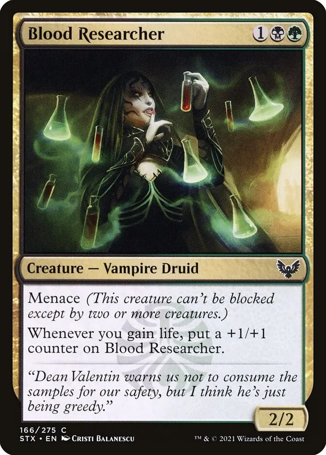 Blood Researcher Front Face